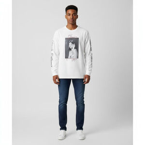 Men's Gracie Abrams White Long Sleeve Tee M